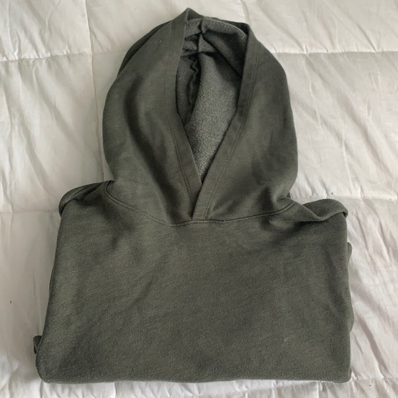Aero Crop Hoodie - Olive Green - Picture 1 of 4